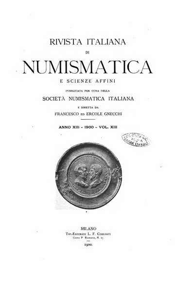 Rivista italiana di numismatica e scienze affini