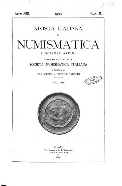 Rivista italiana di numismatica e scienze affini