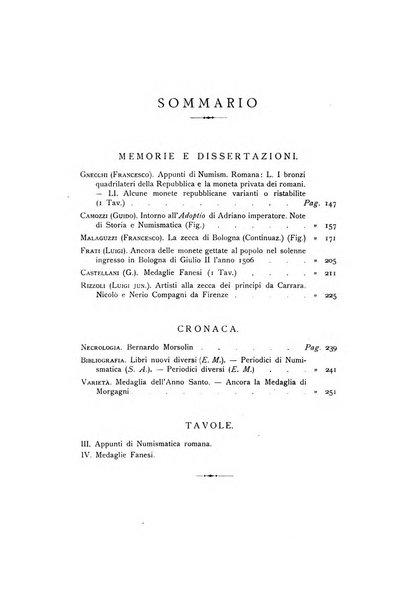 Rivista italiana di numismatica e scienze affini