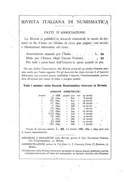 Rivista italiana di numismatica e scienze affini