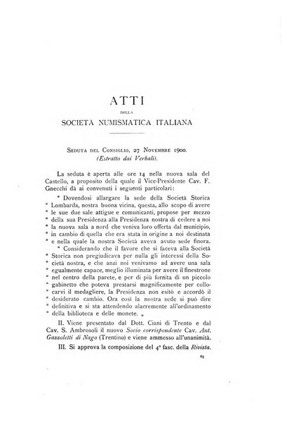 Rivista italiana di numismatica e scienze affini