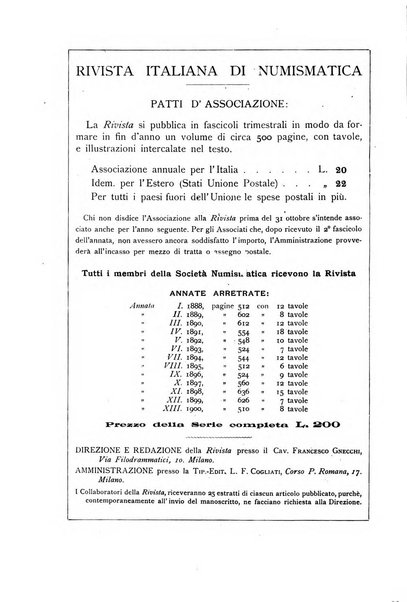 Rivista italiana di numismatica e scienze affini