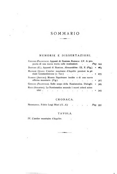 Rivista italiana di numismatica e scienze affini