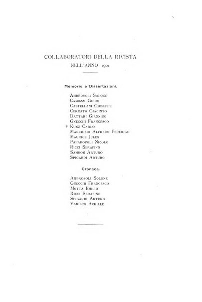 Rivista italiana di numismatica e scienze affini