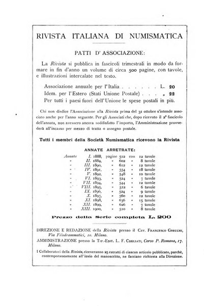 Rivista italiana di numismatica e scienze affini