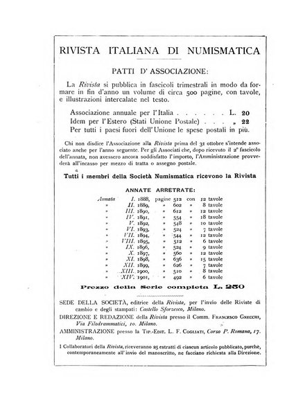 Rivista italiana di numismatica e scienze affini