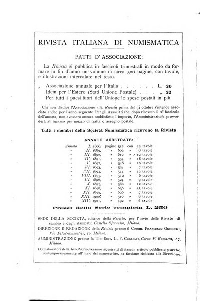 Rivista italiana di numismatica e scienze affini