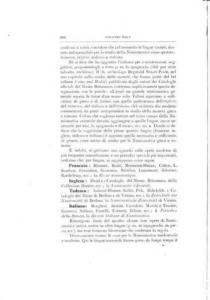 Rivista italiana di numismatica e scienze affini