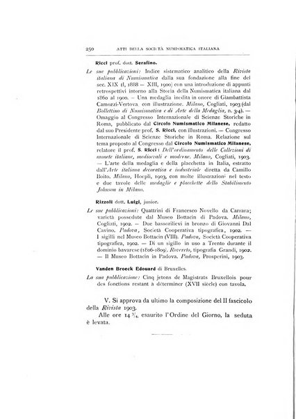 Rivista italiana di numismatica e scienze affini