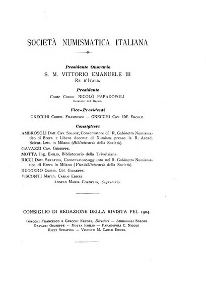 Rivista italiana di numismatica e scienze affini