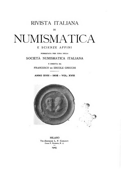 Rivista italiana di numismatica e scienze affini