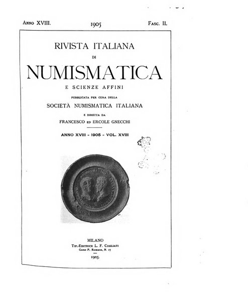 Rivista italiana di numismatica e scienze affini