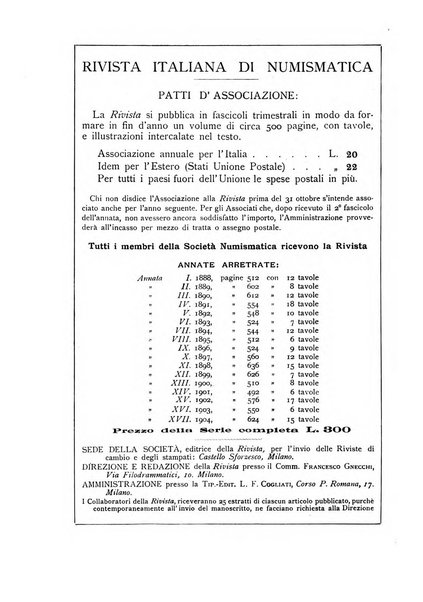 Rivista italiana di numismatica e scienze affini