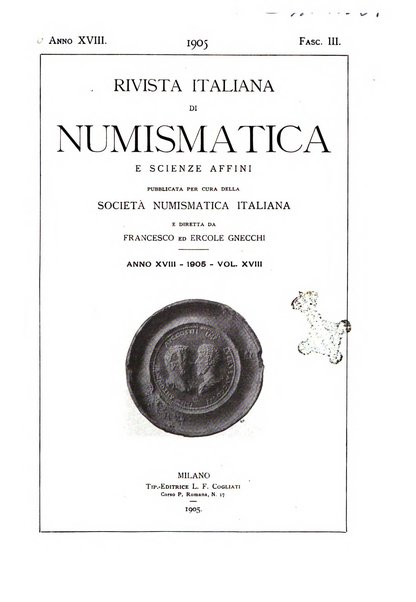 Rivista italiana di numismatica e scienze affini