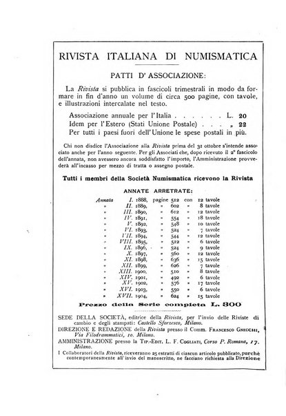 Rivista italiana di numismatica e scienze affini