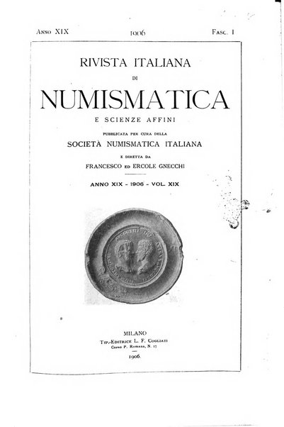 Rivista italiana di numismatica e scienze affini