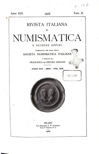 Rivista italiana di numismatica e scienze affini