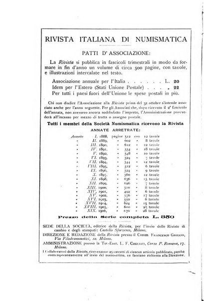 Rivista italiana di numismatica e scienze affini