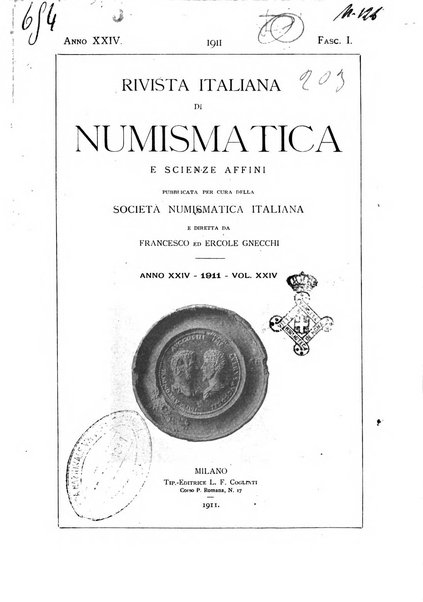 Rivista italiana di numismatica e scienze affini