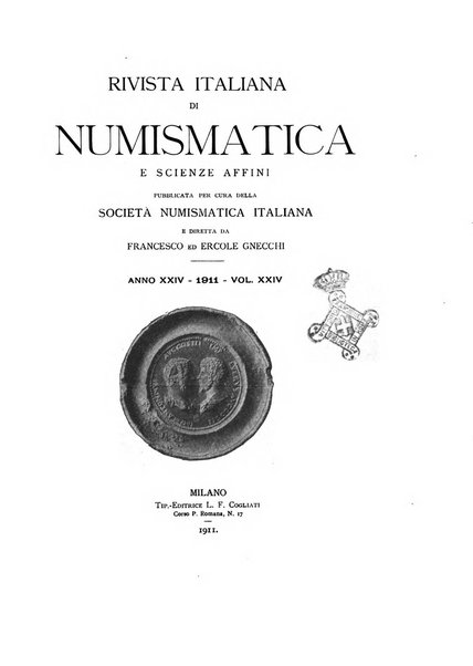 Rivista italiana di numismatica e scienze affini