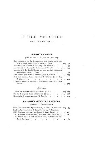 Rivista italiana di numismatica e scienze affini