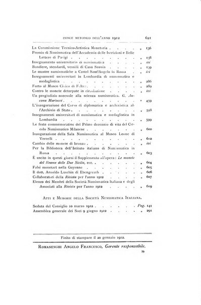 Rivista italiana di numismatica e scienze affini