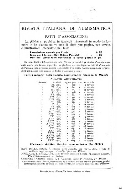 Rivista italiana di numismatica e scienze affini