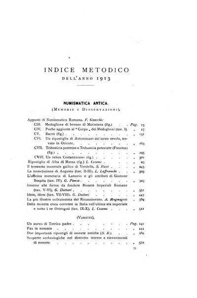 Rivista italiana di numismatica e scienze affini