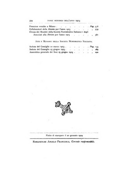 Rivista italiana di numismatica e scienze affini