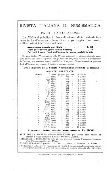 Rivista italiana di numismatica e scienze affini