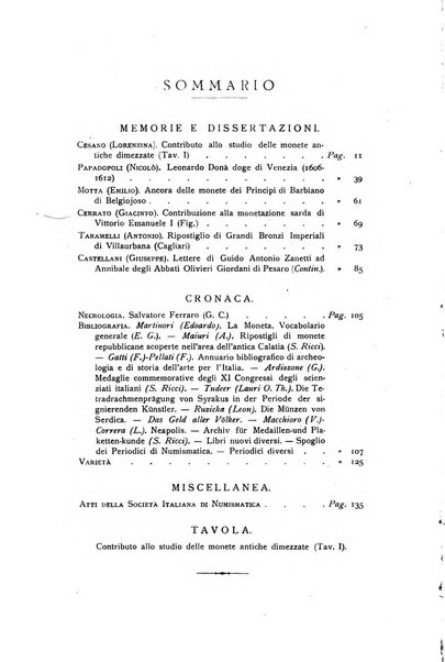 Rivista italiana di numismatica e scienze affini