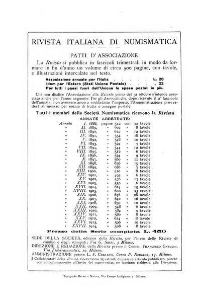 Rivista italiana di numismatica e scienze affini