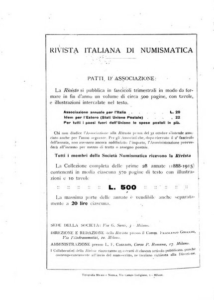 Rivista italiana di numismatica e scienze affini