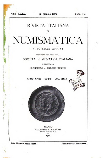 Rivista italiana di numismatica e scienze affini