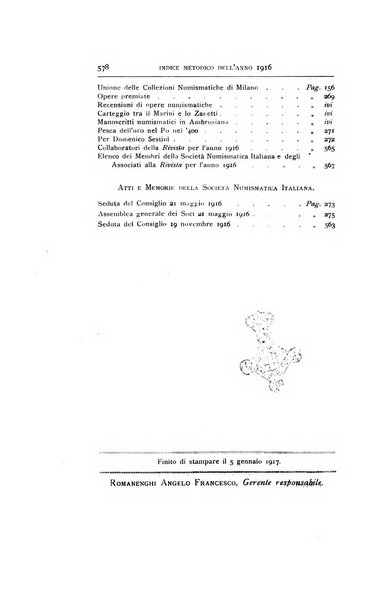 Rivista italiana di numismatica e scienze affini