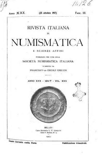 Rivista italiana di numismatica e scienze affini