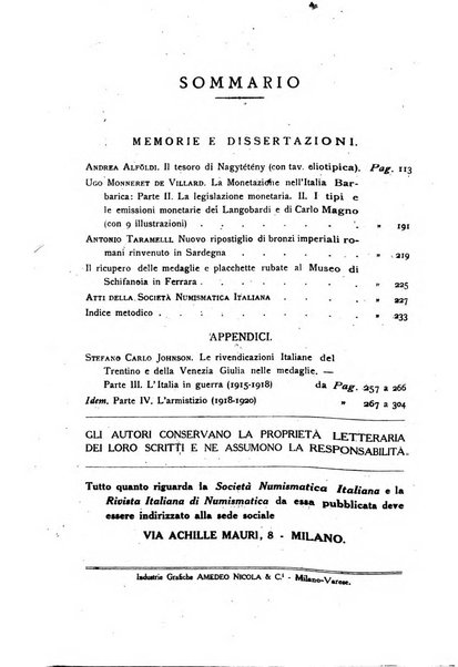 Rivista italiana di numismatica e scienze affini