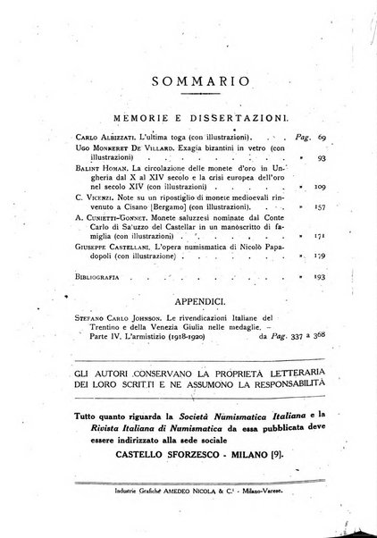 Rivista italiana di numismatica e scienze affini