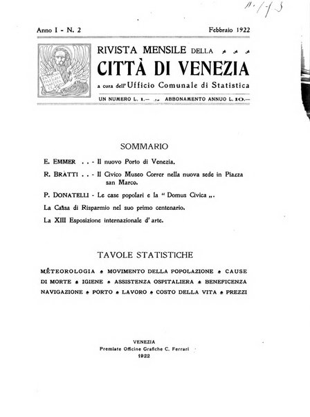 Rivista mensile della città di Venezia