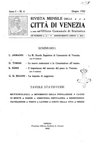 Rivista mensile della città di Venezia