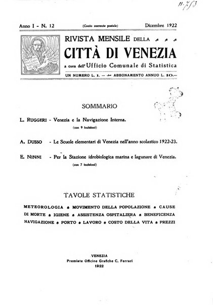 Rivista mensile della città di Venezia