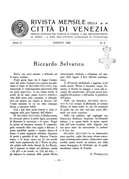 Rivista mensile della città di Venezia