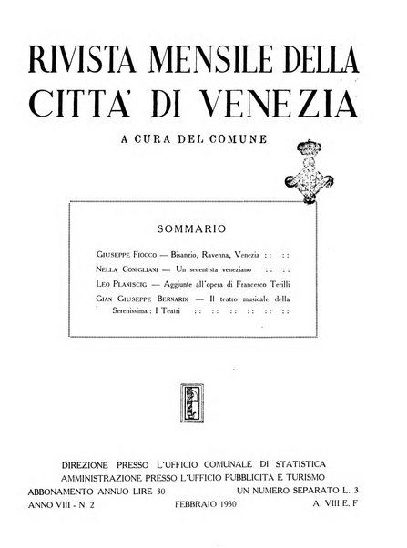 Rivista mensile della città di Venezia