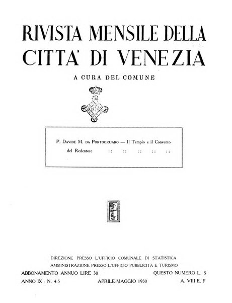 Rivista mensile della città di Venezia