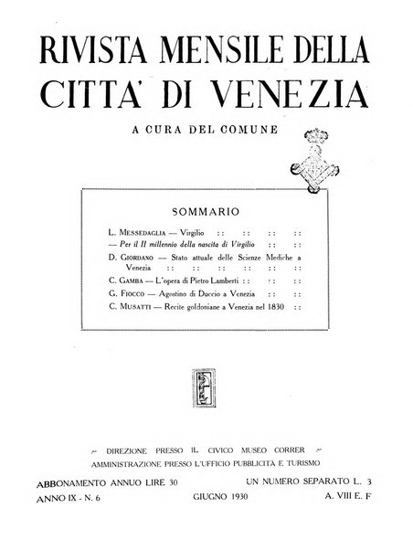 Rivista mensile della città di Venezia