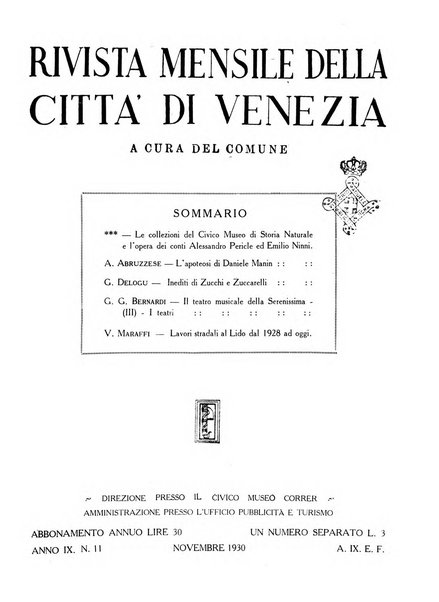 Rivista mensile della città di Venezia