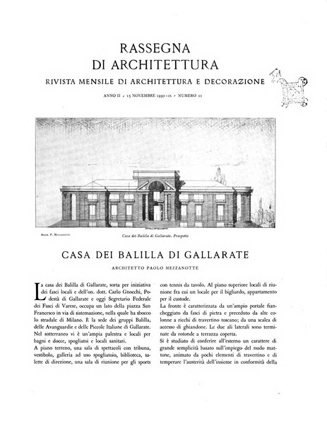 Rassegna di architettura rivista mensile di architettura e decorazione