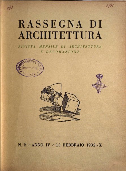 Rassegna di architettura rivista mensile di architettura e decorazione