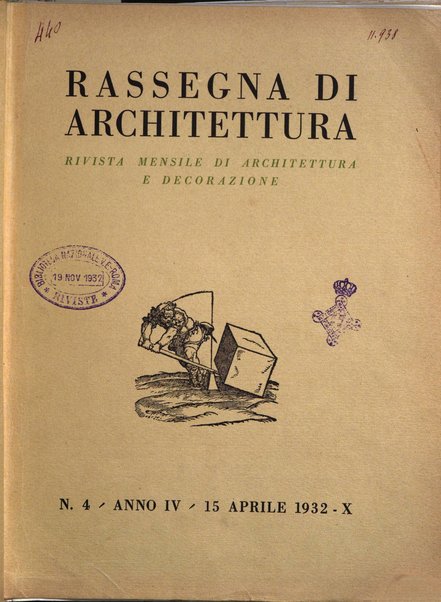 Rassegna di architettura rivista mensile di architettura e decorazione