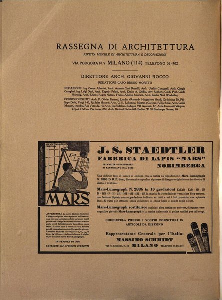 Rassegna di architettura rivista mensile di architettura e decorazione